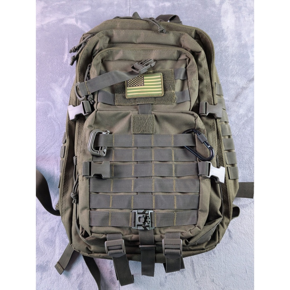 Hannibal Tactical Molle Assault Backpack Olive Green Military Style Rucksack